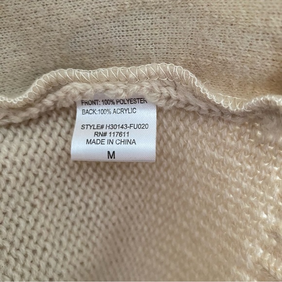 POTTER’S POT NWT Faux Fur Cardigan Vest in Taupe, Size Medium - Picture 7 of 9